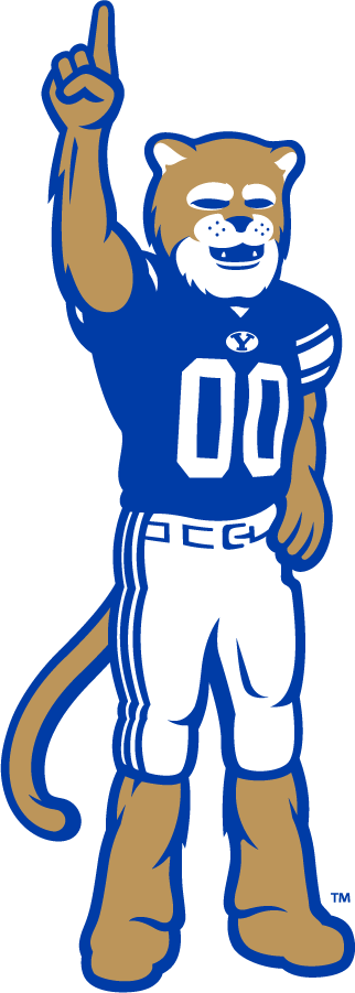 Brigham Young Cougars 2016-Pres Mascot Logo v2 diy DTF decal sticker